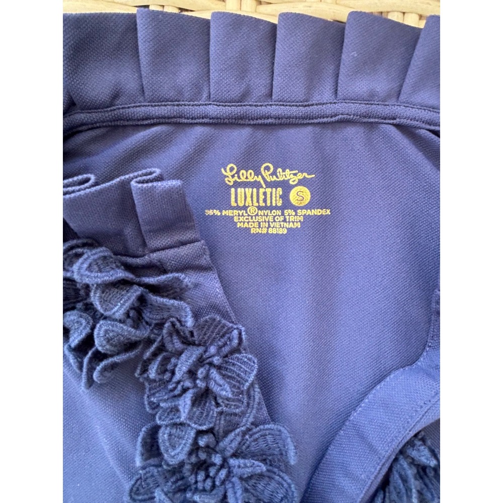 Lilly Pulitzer Luxletic UPF 50+ Floral Applique Top Small‎ athleisure pickleball - Picture 6 of 8